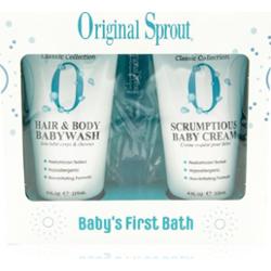 Original Sprout Zestaw do kąpieli dla niemowląt Baby's First Baby Żel do mycia ciała i włosów dla skóry wrażliwej 118 ml + Krem wielofunkcyjny 118 ml