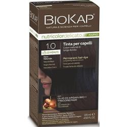 Biokap BIOKAP Farba do włosów DELICATE FAST - 1.0 Czarna naturale 135 ml