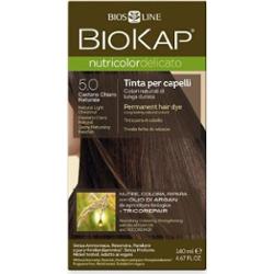 Biokap NUTRICOLOR DELICATO - Farba do włosów - 5.0 Jasny kasztan naturale 140 ml