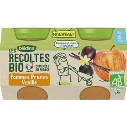 Blédina I Raccolti Bio Słoiki Jabłko Śliwka Wanilia 2 x 130g