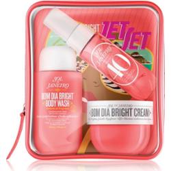Sol de Janeiro Bom Dia™ Jet Women's Body Travel Kit Rozświetlający krem do ciała 50 ml + Wygładzający peelingujący żel pod prysznic 90 ml + Perfumowan