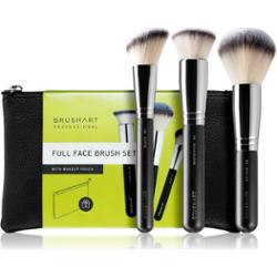 BrushArt Professional Full Face brush set with makeup pouch zestaw pędzli z kosmetyczką Black