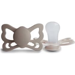 FRIGG Butterfly Rozmiar 2: 6-18 miesięcy Smoczek Portobello/Cream 2 sztuki
