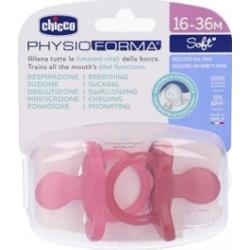 Chicco Physio Soft Smoczek różowy 16-36 miesięcy+ 2 sztuki