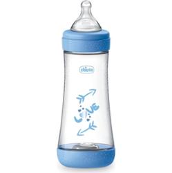 Chicco Idealna silikonowa butelka do karmienia 300ml niebieska 4m+