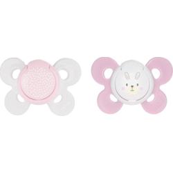 Chicco Physio Comfort 0-6m smoczek Girl-Dots/Rabbit 2 szt