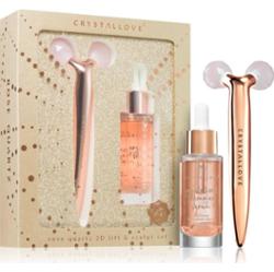 Crystallove Zestaw do liftingu i rzeźbienia skóry Golden Rose Quartz 3D 1 szt