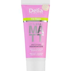Delia Cosmetics It'S Real Matt Mattifying Foundation Color 101 Porcelain 30 ml