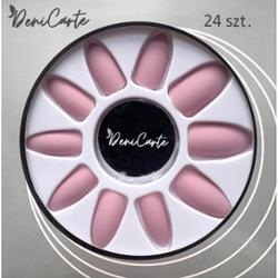 Deni Carte Matt Nail Tips - Sztuczne paznokcie, 24 sztuki Różowy Nude