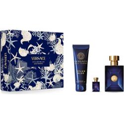 Versace Dylan Blue Pour Homme Zestaw upominkowy dla mężczyzn woda toaletowa 100 ml + perfumowany żel pod prysznic 150 ml + woda toaletowa 5 ml