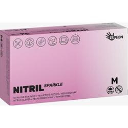 Rękawice Espeon Nitrylowy połysk perłowy Pink W bezpudrowym nitrylu Rozmiar M 2X50 szt
