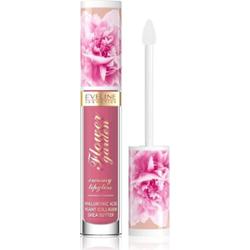 Eveline Cosmetics Flower Garden Kremowy błyszczyk do ust z kwasem hialuronowym Kolor 03 Magnolia Charm 4,5 ml