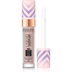 Eveline Cosmetics Wodoodporny korektor w płynie Camouflage z kwasem hialuronowym Kolor 04 Jasny Migdał 7,5 ml