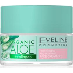 Eveline Cosmetics Organiczny Aloes + Kolagen Aktywny i Intensywnie Nawilżający Krem-Żel o działaniu łagodzącym 50 ml
