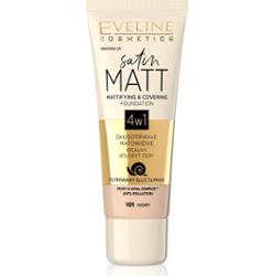 Eveline Satin Matt Podkład matująco-kryjący 4w1 101 Ivory 30 ml