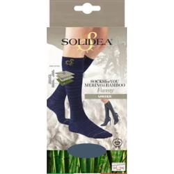 Solidea Skarpetki For You Merino Bamboo Funny Podkolanówki 18 24mmHg Granatowe 4XL