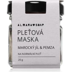 Almara Soap Marokańska glinka i pumeks Maseczka złuszczająca do twarzy do cery normalnej 20 g