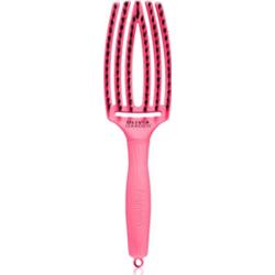 Olivia Garden Finger Brush Combo Medium, szczotka rozczesująca z włosiem dzika, różne kolory Hot Pink | Intensywny róż