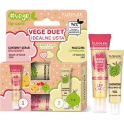 Floslek Laboratorium Vege Perfect Pudełko upominkowe do ust Peeling gruszkowy 14 g + wazelina limonkowa 10 g