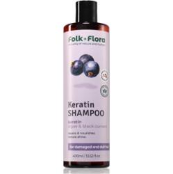 Folk & Flora Szampon regenerujący z czarną porzeczką o działaniu odżywczym 400 ml