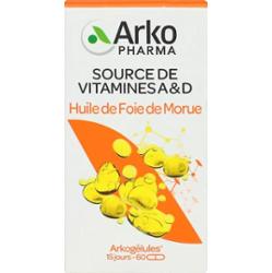 Arkopharma Arkocapsule Olej z wątroby dorsza 60 kapsułek