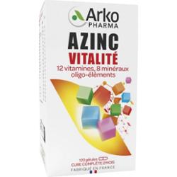 Arkopharma Azinc Vitality Witaminy C i E, Cynk dla dorosłych 120 kapsułek