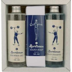 Bohemia Gifts & Cosmetics Sportsman Zestaw upominkowy pod prysznic dla mężczyzn Żel pod prysznic 250ml + Mydło 145g + Szampon do włosów 250ml