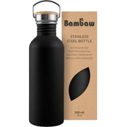 Bambaw Butelka na wodę ze stali nierdzewnej 500 ml Czarny jak smoła