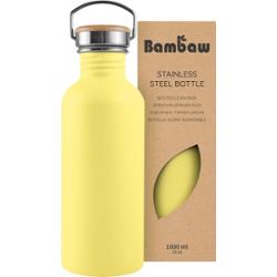 Bambaw Butelka na wodę ze stali nierdzewnej 1000 ml żółta