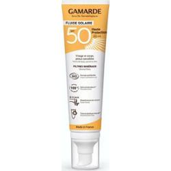 Gamarde - Fluid Solarny SPF50 - Twarz i Ciało, Skóra Delikatna - ORGANICZNY 100 ml