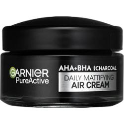 Garnier Krem do twarzy matujący AHA + BHA Charcoal Pure Active (Codzienny krem matujący Air) 50 ml