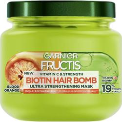 Garnier Wzmacniająca maska do osłabionych włosów Fructis Witamina C & Strength Biotin Hair Bomb (Maska Ultra wzmacniająca) 320 ml