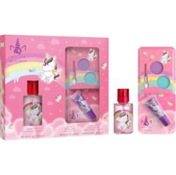 Be a Unicorn Zestaw prezentowy dla dzieci Woda toaletowa 30ml + błyszczyk do ust 1szt. + 2 cienie do powiek + pędzelek