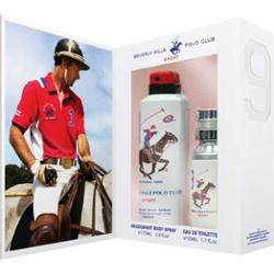 Zestaw prezentowy Beverly Hills Polo Club: 1982 - Sport 8, woda toaletowa, dla mężczyzn, 50 ml + 1982 - Sport 9, antyperspirant, dezodorant w sprayu,