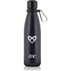 ZOE Butelka na wodę ze stali nierdzewnej z logo serca, czarna 500 ml