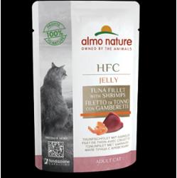 Almo nature Filet z tuńczyka w galarecie HFC z krewetkami - 55GR