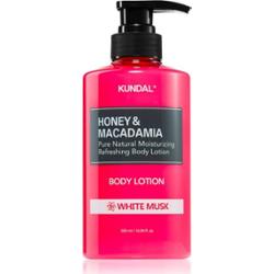 KUNDAL Honey & Macadamia White Musk odżywcze mleczko do ciała o działaniu nawilżającym 500 ml