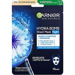 Garnier Textil Masks Hydra Bomb maska nawilżająca w płacie na noc 28 g