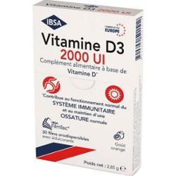 Ibsa Witamina D3 2000UI x30 Folie rozpuszczalne w jamie ustnej