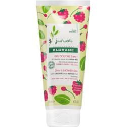 Klorane Junior Żel pod prysznic 2 w 1 do ciała i włosów o zapachu maliny 200ml