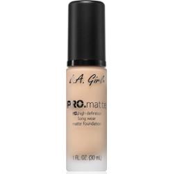 L.A. Girl Cosmetics ZAWODOWIEC. Podkład matowy HD długotrwały matowy efekt kolor Beżowy 30 ml