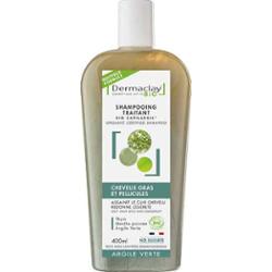 Dermaclay Organiczny szampon leczniczy z zieloną glinką do włosów przetłuszczających się i łupieżu 400ml