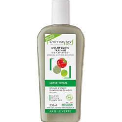 Dermaclay Organiczny szampon pielęgnacyjny do włosów cienkich Tonus Zielona Glinka 250ml