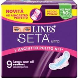 Lines Lines Jedwab Ultra Podpaski higieniczne Long Wings 9 sztuk