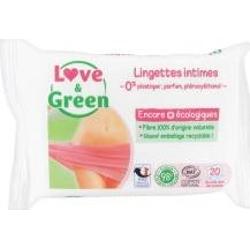 Love&Green Toaleta Intymna 20 Kojących Chusteczek Kojących