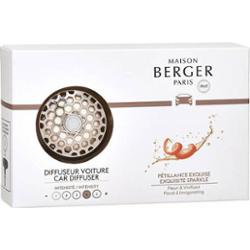 Maison berger paris Zestaw prezentowy z chromowanym dyfuzorem samochodowym + wkład Exquisite Sparkle