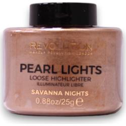 Makeup Revolution, Rozświetlacz sypki Pearl Lights, Savannah Nights, 25 g
