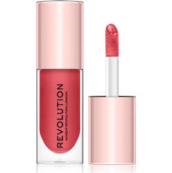 Makeup Revolution Pout Bomb Plumping Lip Gloss z intensywnym połyskiem w kolorze brzoskwiniowym 4,6 ml