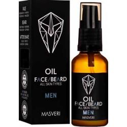 Masveri Face Beard Oil All Skin Types - olejek do twarzy i brody, do każdego rodzaju skóry, 30 ml