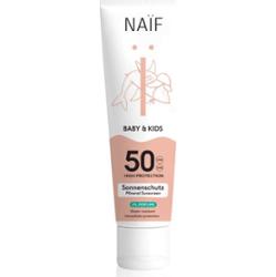 Naif Baby & Kids 0% Fragrance SPF 50 - Ochronny mineralny krem przeciwsłoneczny dla dzieci i niemowląt bez substancji zapachowych - 100ml